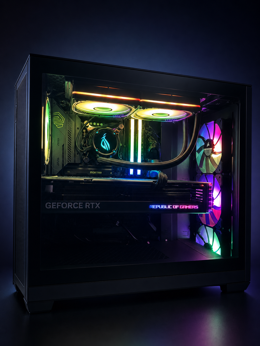 Colourful high-performance gaming computer